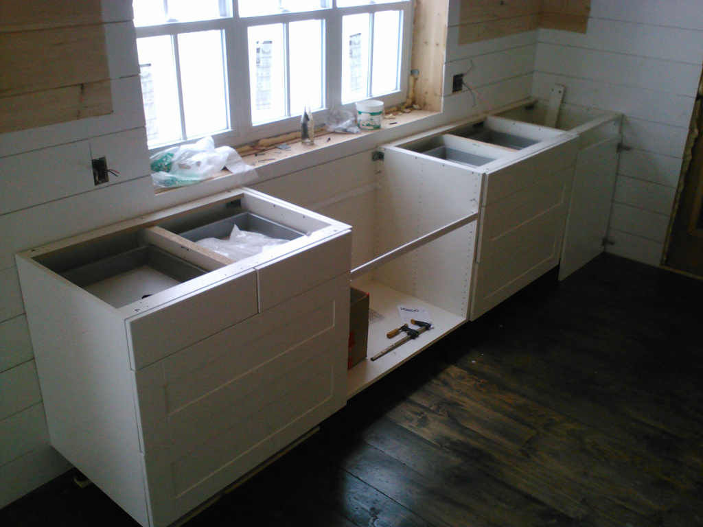 Kitchen window over sink & cabinets